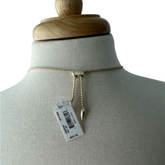 Kendra Scott White Banded Agate Kingston Tassel Fringe Boho Gold Plated … - Picture 3 of 5